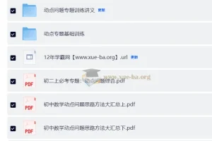 初中数学 动点压轴专项