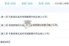 张艳平 2026年高三高考地理 二轮