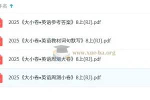 2026 初中英语 万 唯大小卷 8年级上册（人教）