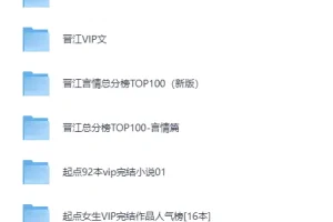 《全网VIP小说排行榜Top100》必读热门网文书单合集[TXT]