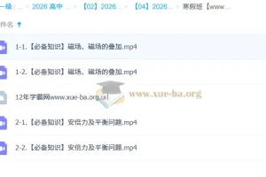 林婉晴 2026高中高二物理 寒假班 更新中