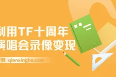 利用TF十周年演唱会录像变现，日入1000+，简单无脑操作