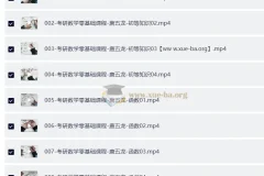 2027考研数学 唐五龙文道全程班