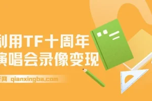 利用TF十周年演唱会录像变现，日入1000+，简单无脑操作