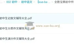 全胜宝典初中作文辅导大全