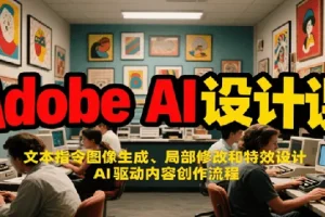 Adobe AI设计课：文本指令图像生成、局部修改和特效设计，AI驱动内容创作流程
