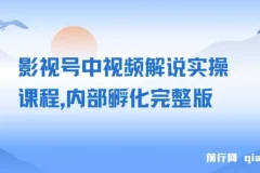 影视号中视频解说实操课程，内部孵化完整版