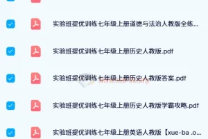 初中实验班提优训练