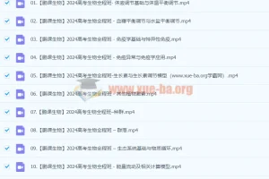 2024高三高考 张鹏生物 秋季班