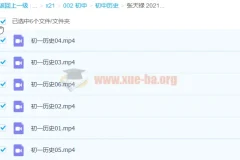 张天禄 2021寒 初一历史寒假直播班 6讲完结