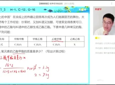 2024届初三化学S班秋季课程