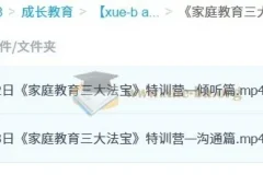 《家庭教育三大法宝》特训营–8小时20分