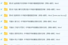 中考数学重难点专题训练 word文档