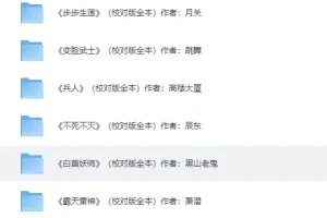 《全网热门动漫小说系列》（已收录7650本）[TXT]