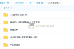 初中数学 2025暑思维开发7阶1期