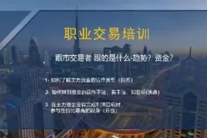 交易员系统操盘课：职业操盘手交易培训