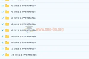 2022版《 小学数学思维培养》1-12级