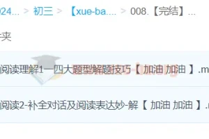 【完结】【2024中考】中考英语阅读理解一本通