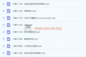 中国地理杨晓松初一地理21讲全套 七年级地理微课堂