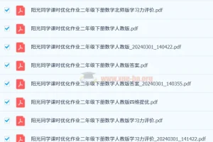 【24春】阳光同学课时优化作业