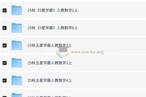 小学数学 5星学霸 人教 25秋