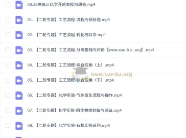 2026高三高考化学 马凯鹏 二轮寒假班春季班