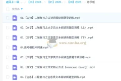 陈瑞春 高中语文 2026高三高考语文 二轮 寒假班春季班